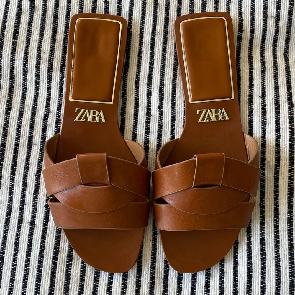 Zara leather flats 6.5